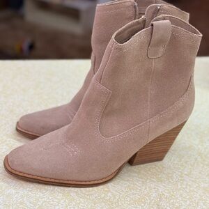 See By Chloe Beige Suede Ankle Booties